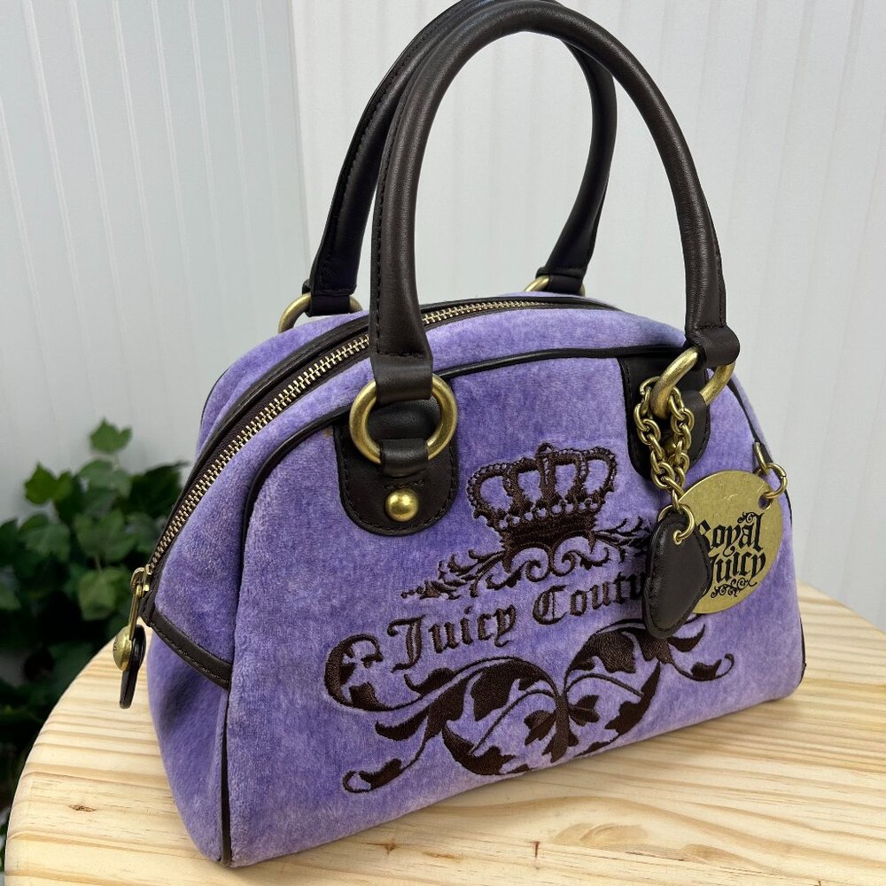 Juicy Couture Royal Juicy Purple Bowler Handbag